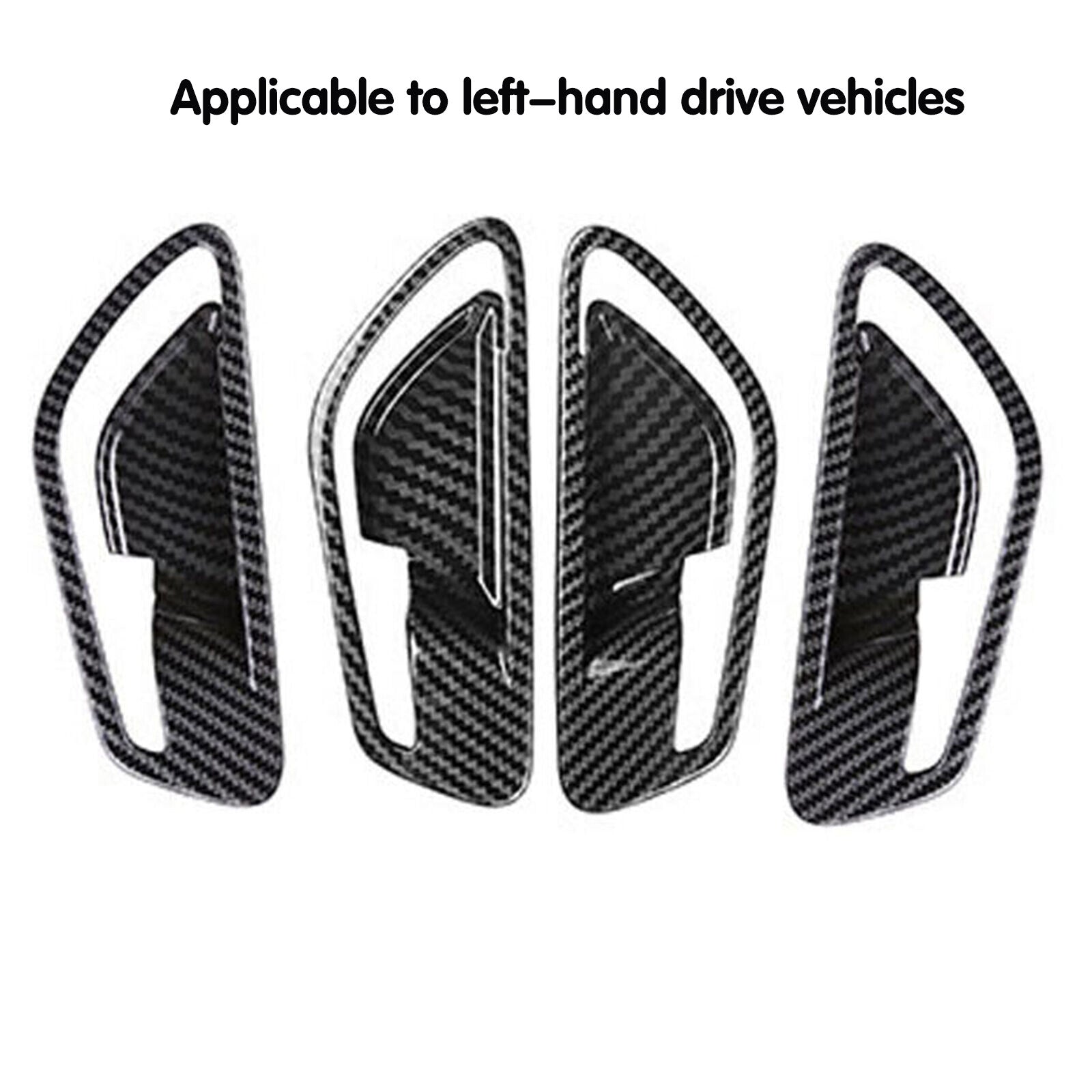 Carbon Fiber/Interior Door Handle Cover Trim for Hyundai for Santa Cruz 2022-2023