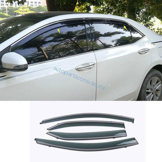 for Toyota for Corolla 14-19 Acrylic Window Visor Shades Sun Rain Guard Deflector 4X