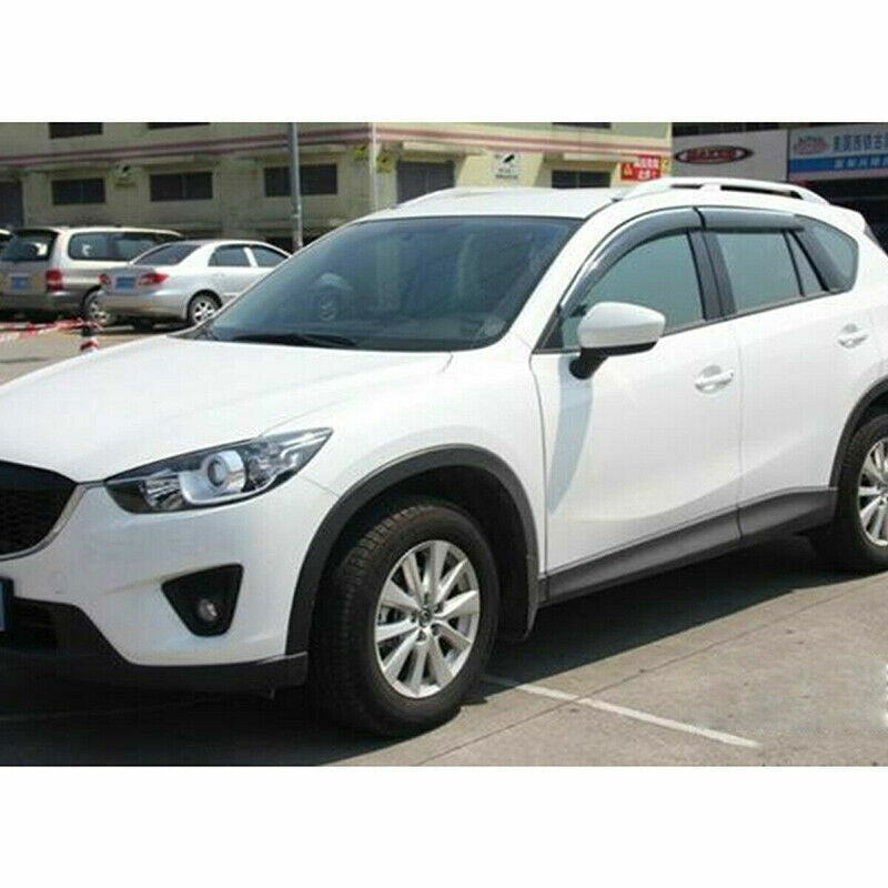 for Mazda CX-5 2012-2016 Car Window Visors Sun Rain Guard Deflectors W/Chrome