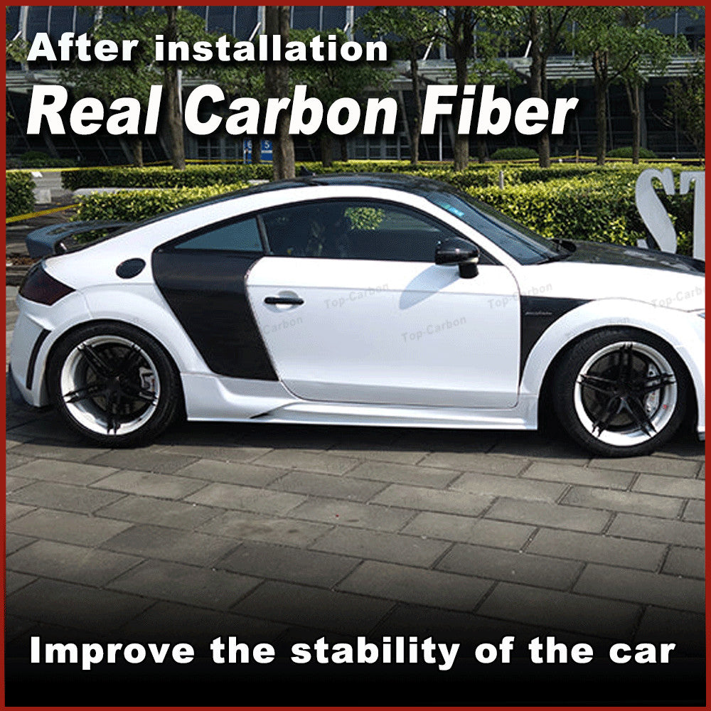 REAL CARBON Side Door Blade Fender Guard Cover TrimFor for Audi TT TTS TTRS 2007-14