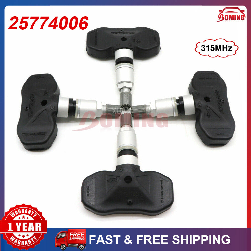 4x New TPMS for GMC for Chevrolet Trailblazer 315MHz Tire Pressure Sensor 25774006