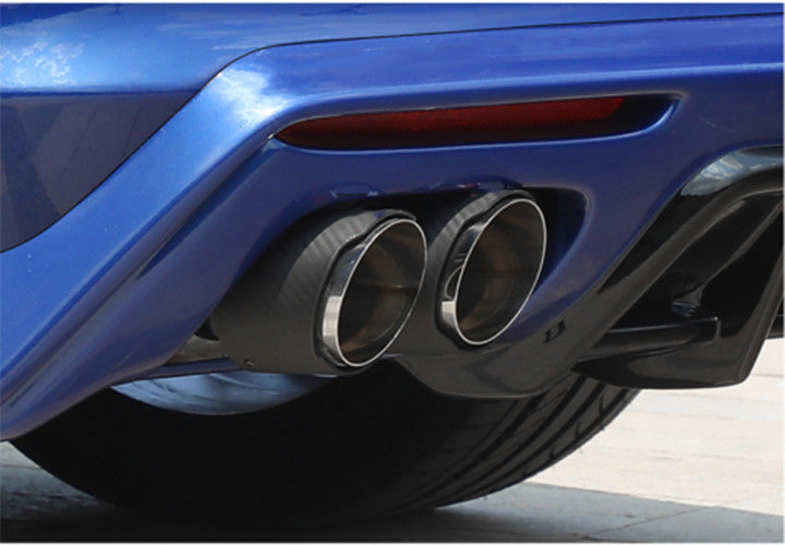 for Cadillac CT5 2019-2020 Carbon Fiber Steel Rear Tail Exhaust Muffler Tip Pipe