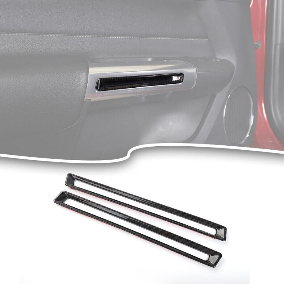 Suitable for 2015-2022 for Ford for Mustang carbon fiber interior door handle ring frame trim cover