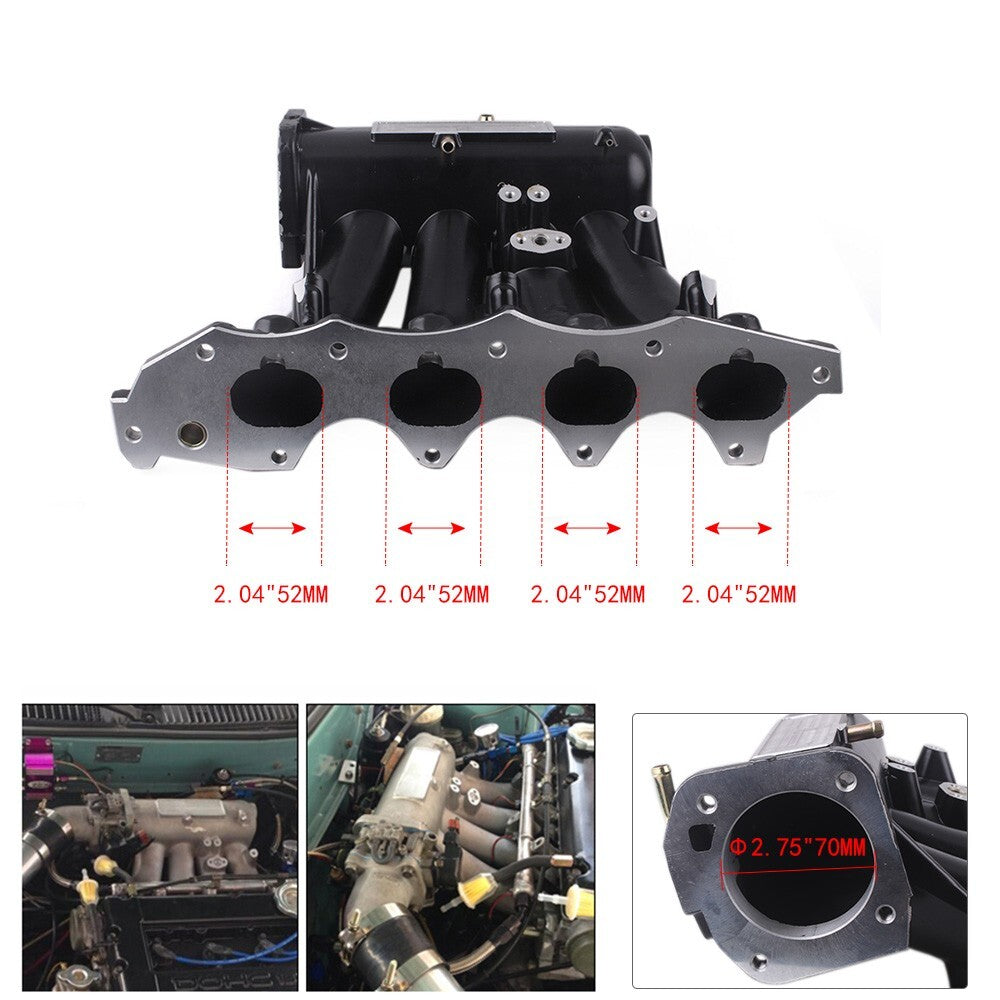 Black New Pro Series Aluminum Intake Manifold for Acura Integra 94-01 B18C1 GS-R
