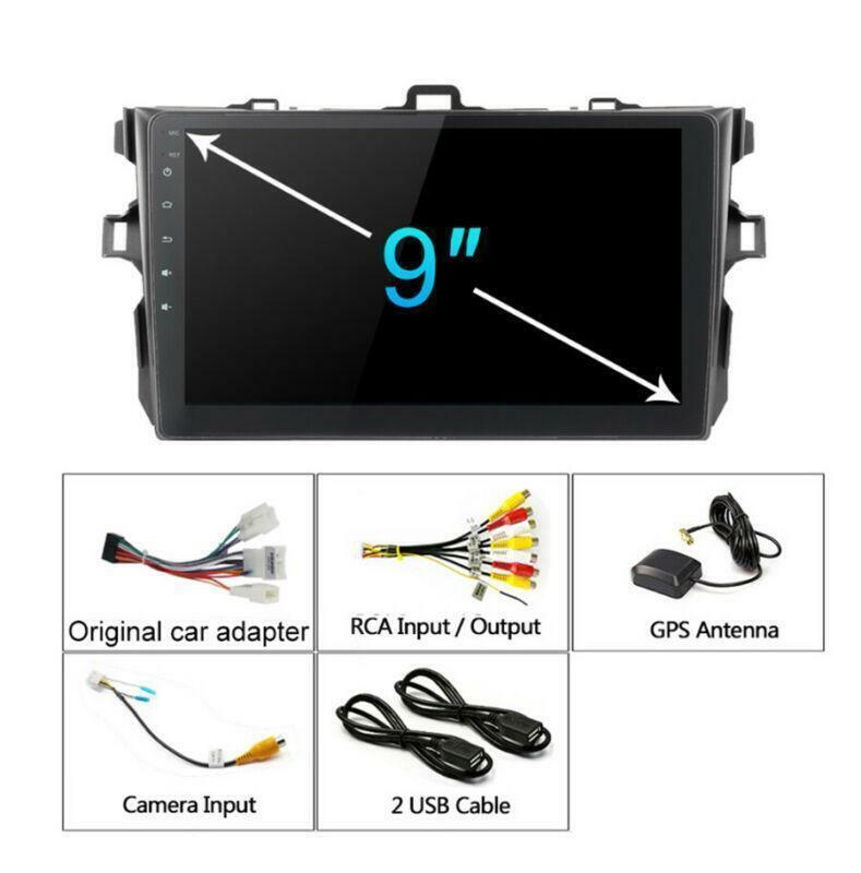 For 06-12 for Toyota for Corolla 9 Android 9.1 Car Radio Stereo Head Unit GPS 2+32GB FM