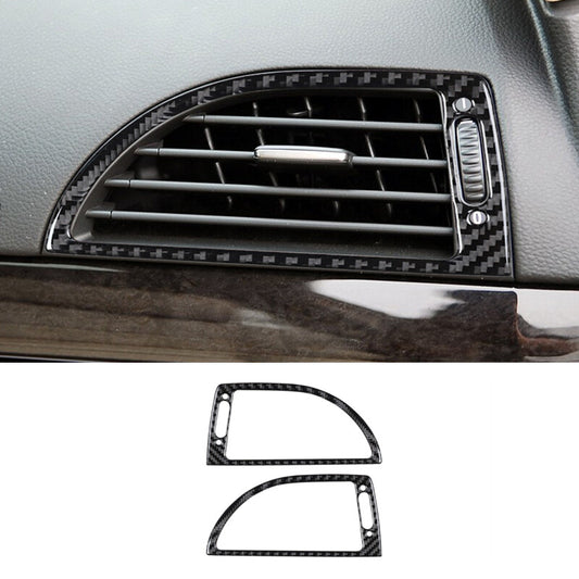 2pcs Carbon Fiber Dashboard Side Air Vent Cover for BMW 6 Series E63 E64 2004-10