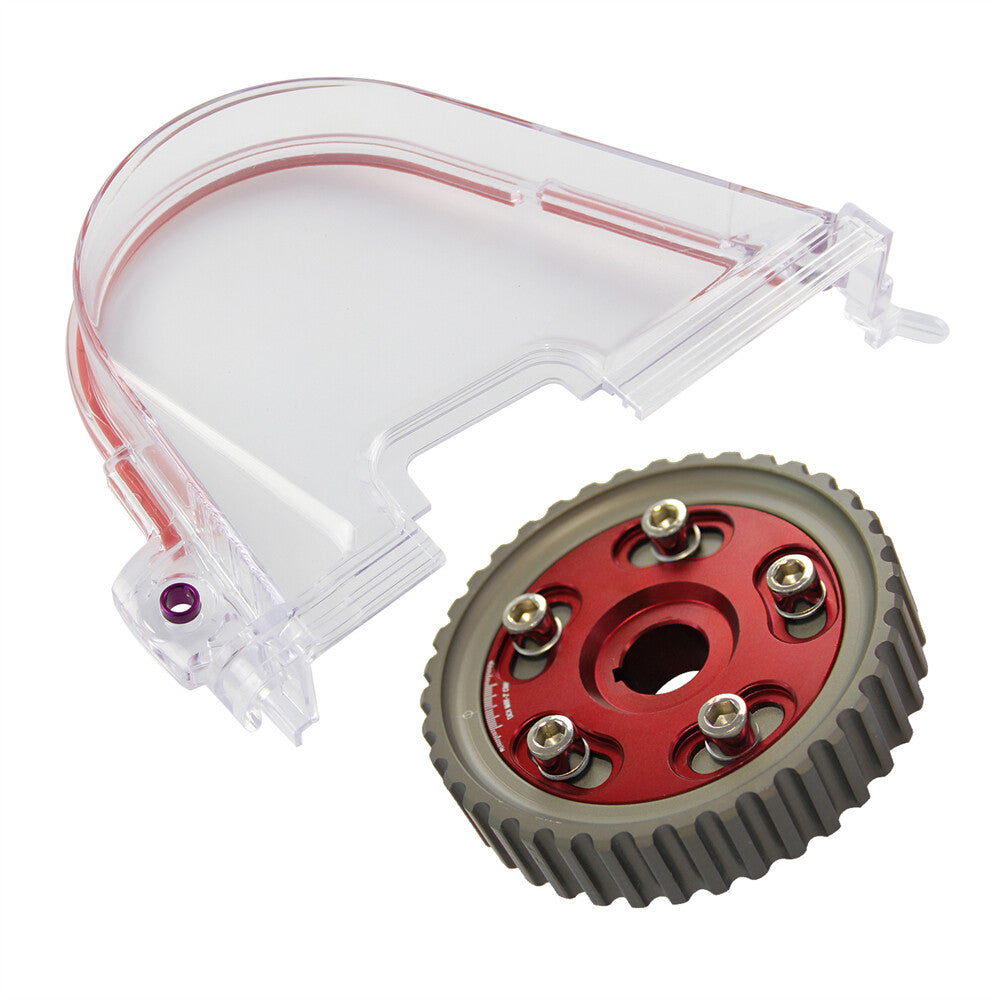 Clear Gear Timing Belt Cover +Cam Gear Kit for Honda for Civic D15 D16 SOHC 96-00
