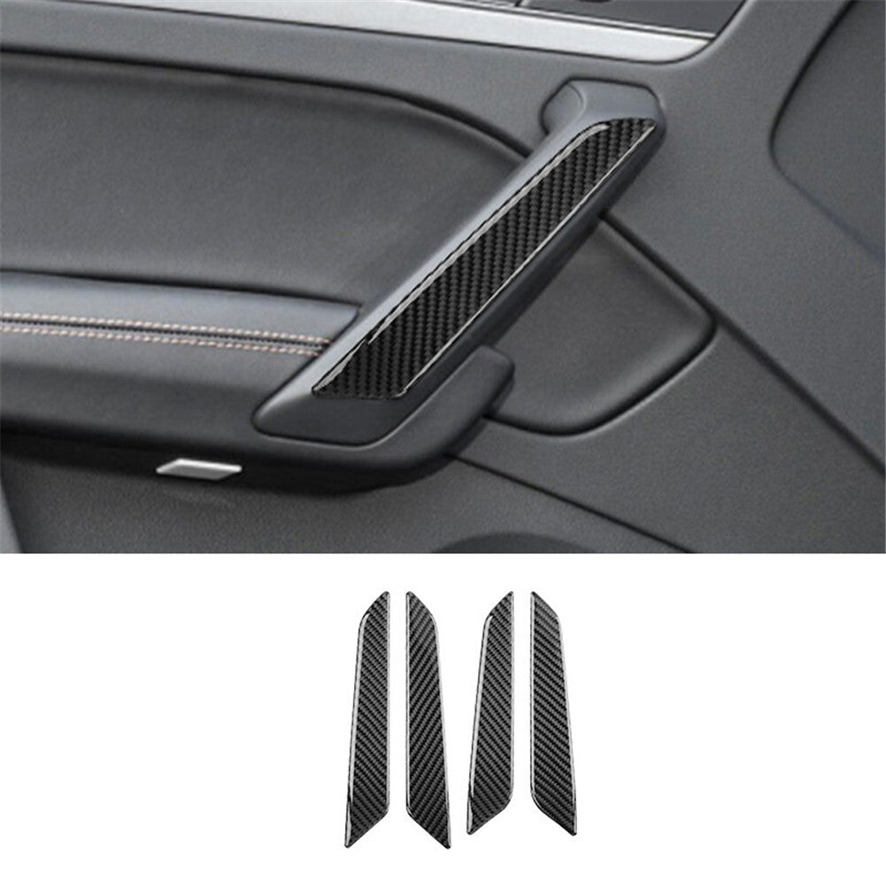 4X Carbon Fiber Door Armrest Trim Panel for Audi Q5 2018-2021