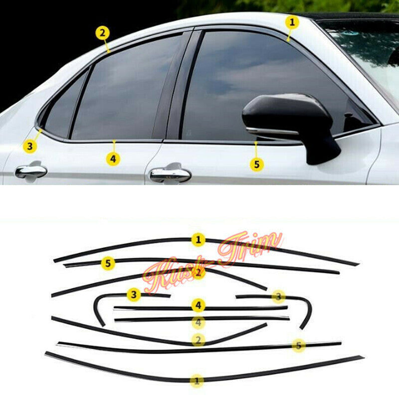 for Toyota for Camry 2018-2023 Black titanium Window Sill Trim Molding Cover trim