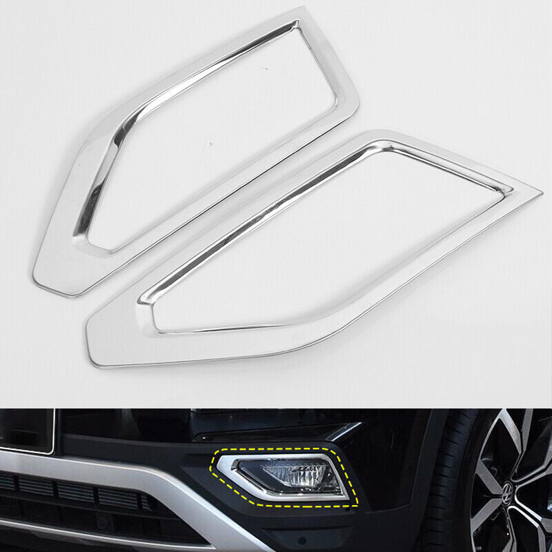For 2018 2019-2020 for Volkswagen Atlas Front Fog Light Frame Cover Trim Chrome