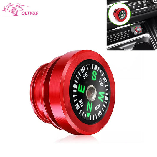 1PC Car Cigarette Lighter Plug Dust Cover Dust Cap Aluminum Alloy Red 12V