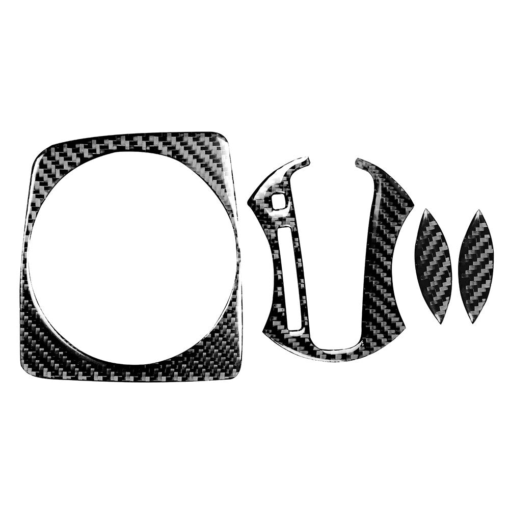 4Pcs Carbon Fiber Auto Gear Shift Panel Cover Trim for Honda for Civic 8th Gen 06-11