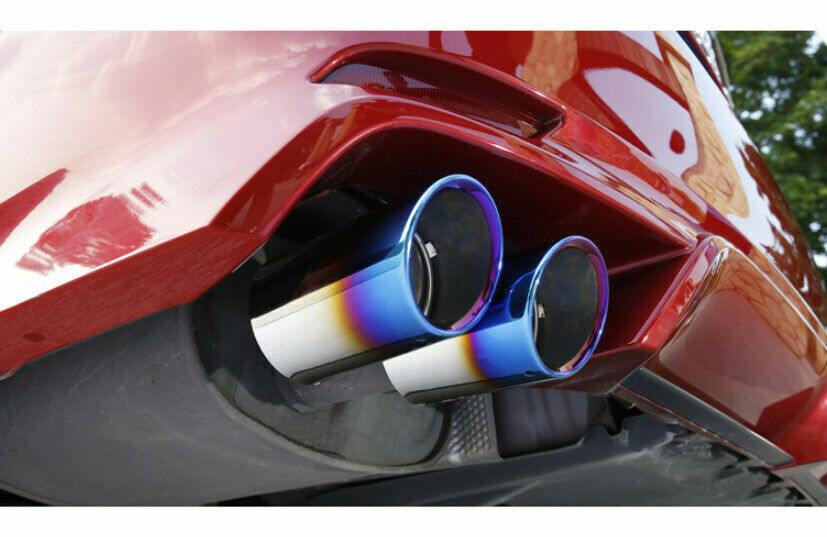 for Toyota for Camry SE/XSE 2018-23 Blue Steel Exhaust Muffler Tail Pipe Tip Cover4