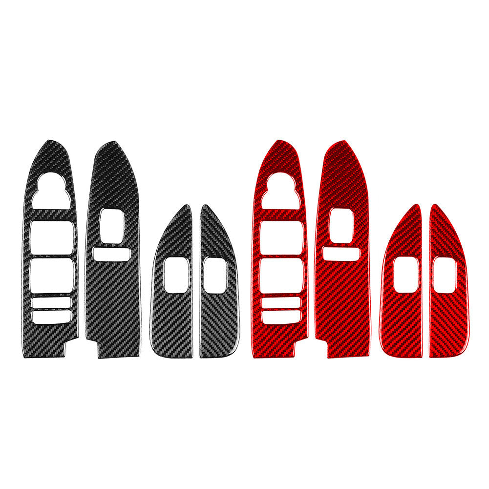 4Pcs Carbon Fiber Front Window Control Cover Trim for Cadillac CTS Sedan Wagon 08-13