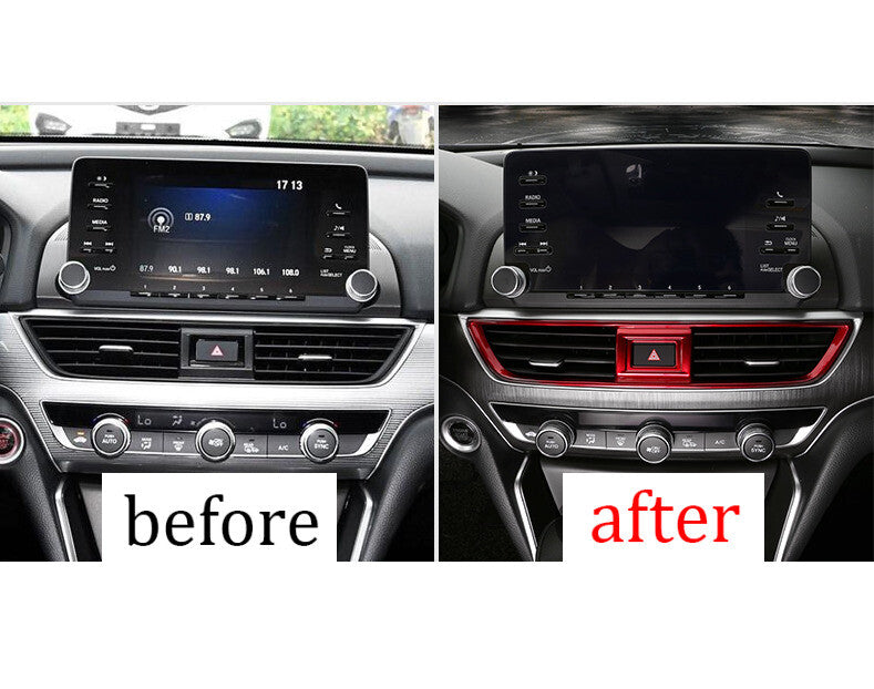 Middle Air Outlet Vent Cover Trim 1 for Honda Accord 10th 2018-2022 Bright Red