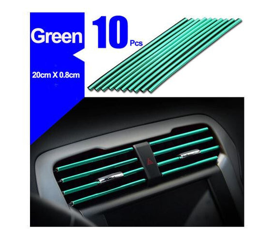 Green decorative strip for car air conditioning sockets suitable for Jeep for Mini