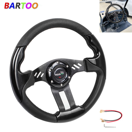 6 Bolt Aluminum 13¡± 327mm Black Universal Racing Drifting Sport Steering Wheel