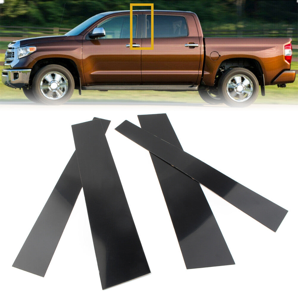 for Toyota Tundra 2007-2020 2008 2009 Black Pillar Posts Door Trim Covers 4x