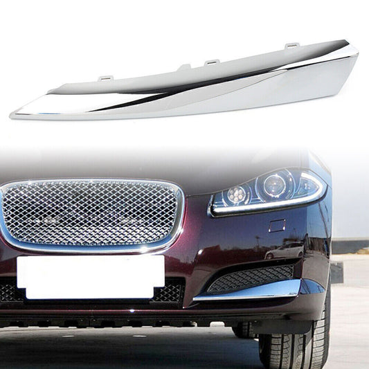 Left Front Side Grille Grill Chrome Molding Trim ABS Fit for Jaguar XF 2012-2015