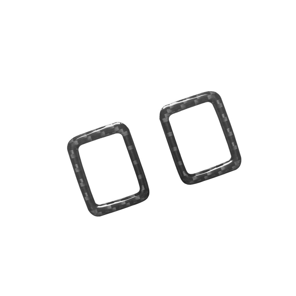 2pcs Carbon Fiber Door Lock Trim for Land Rover Discovery Sport 2015-2019