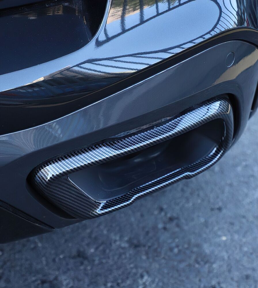for BMW X5 X5 X6 G05 G06 G07 2019-23 Steel carbon Exhaust Pipe Tip Cover Trim 2x