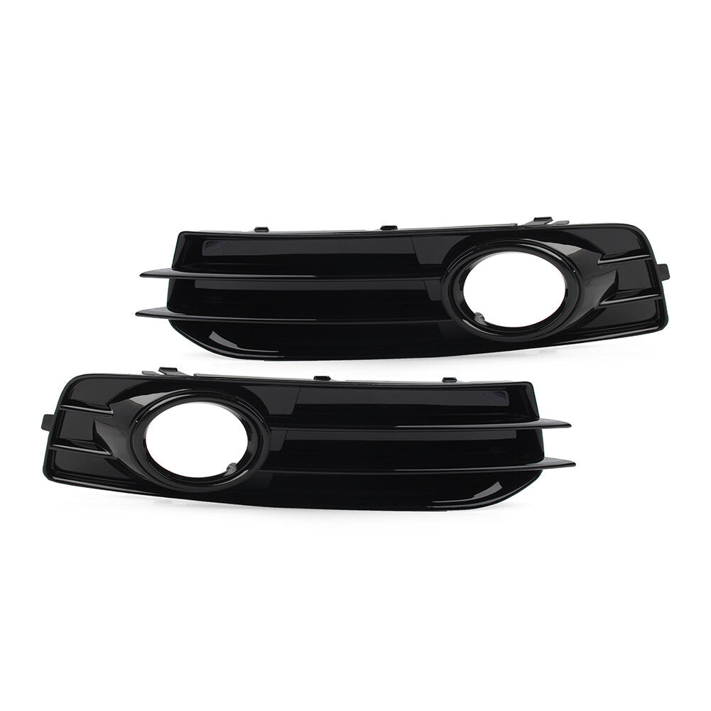 Front Bumper Fog Light Grille Cover for Audi A3 8P S-Line 2009-2012 Black 2PCS