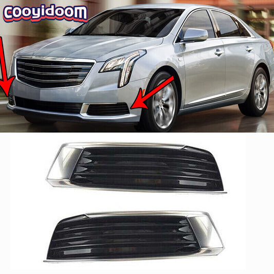 Chrome front fog light cover trim for Cadillac XTS 2018 - 2019 GL (2 pieces)