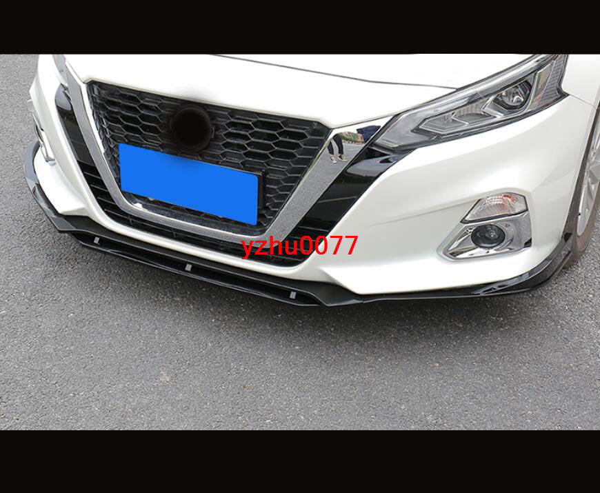 For 2019-2022 for Nissan Altima Glossy Black Front Bumper lip spoiler splitter Cover