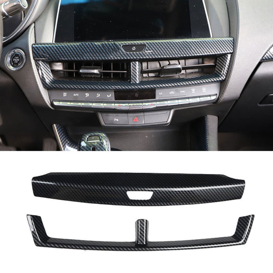 for Cadillac CT5 2020-2024 Carbon Fiber Central Control Navigation Frame Trim 2P