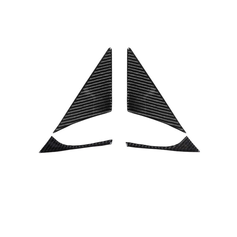4Pcs Carbon Fiber Front Window A-Pillar Triangle Cover Trim for Toyota Supra