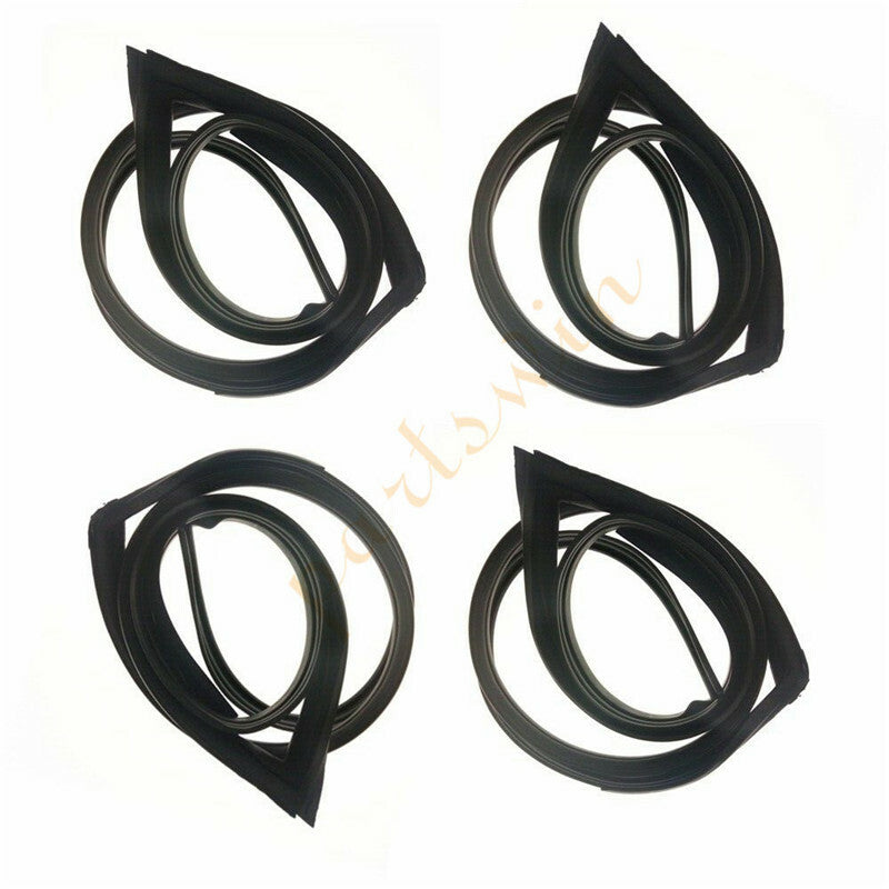 4-piece door glass access channel weather window seal for Honda Accord sedans 1994-1997
