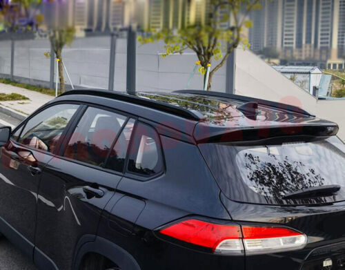 for Toyota for Corolla Cross L 2022 ABS Glossy Black Roof Rack Rails Bars Cover Kit