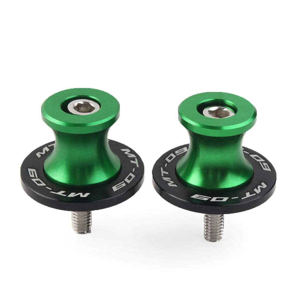 for YAMAHA MT-09 FZ09 2013-2022 Green Swingarm Spools M6 Stand Screws Slider
