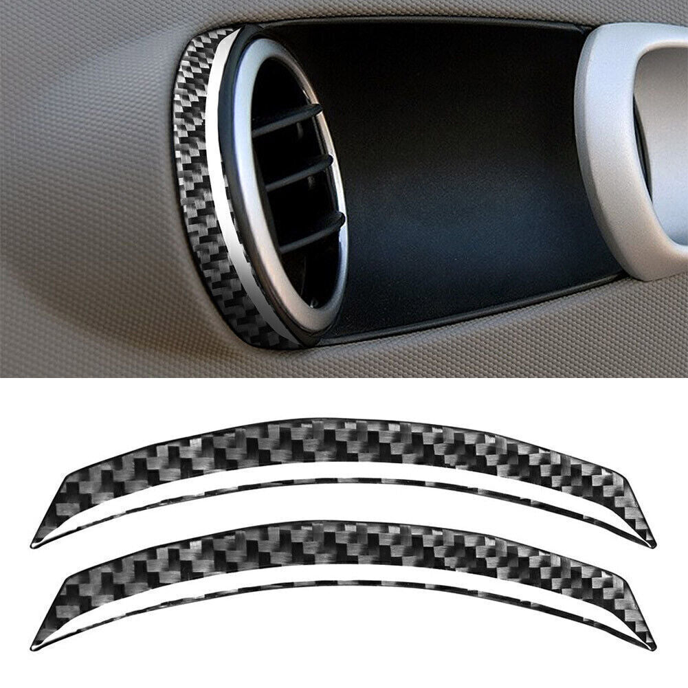 Carbon Fiber Interior Door Air Condition Frame Trim for Nissan 350Z 2003-09 2PCS