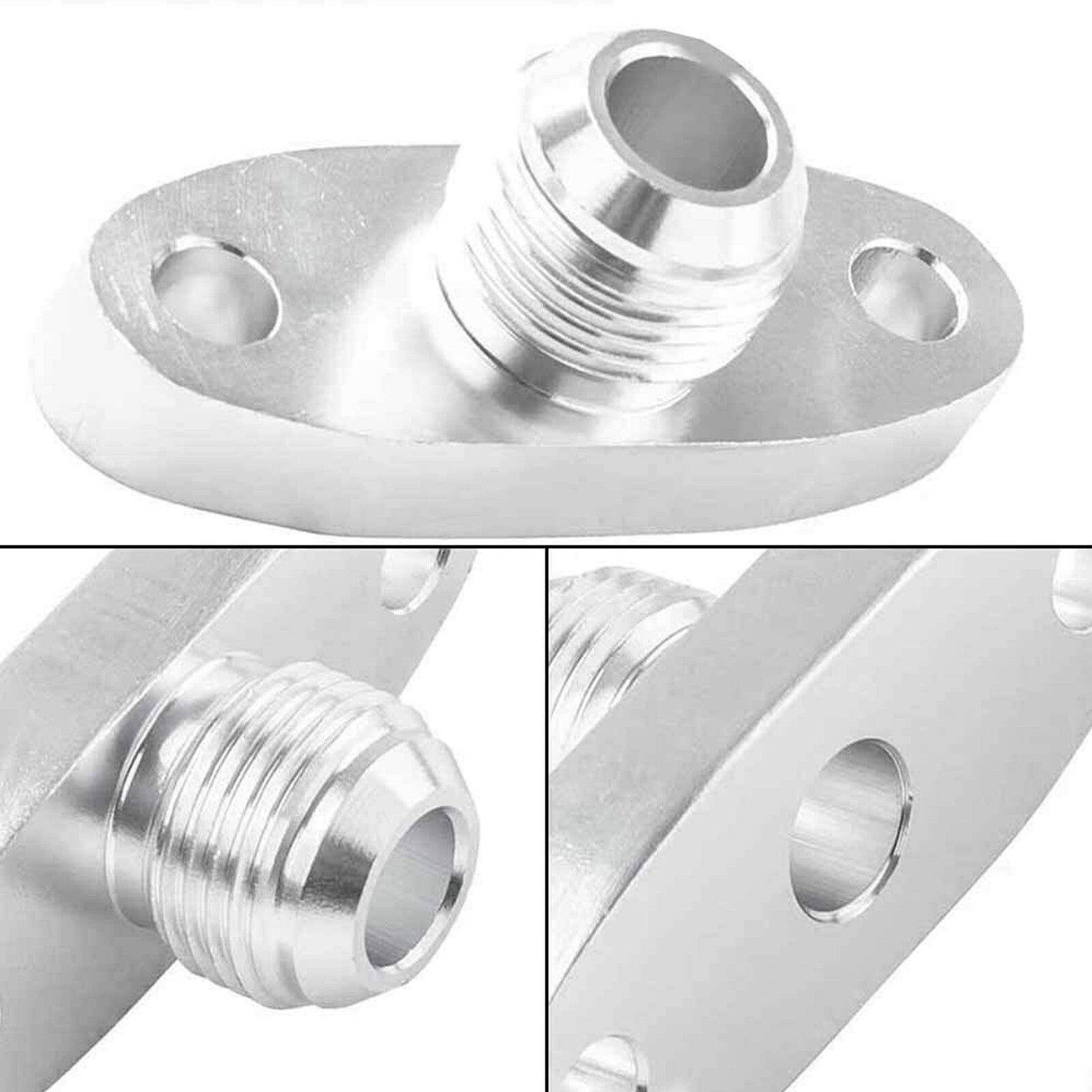 AN10 Turbo Oil Return Drain Aluminum Flange Adapter Kit for GT28 GT30 GT35 T25