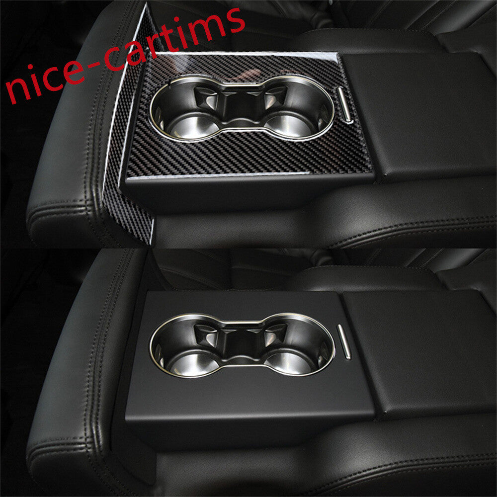 Carbon Fiber Rear Water Cup Holder Panel Trim For LR for Range Rover Sport 2014-2017
