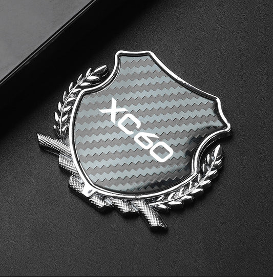 Carbon fiber leather black car keychain/key ring with horseshoe buckle for Audi Q7