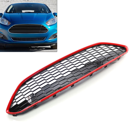Car Auto Front Bumper Honeycomb Grille ABS for Ford Fiesta MK7.5 2013-2017