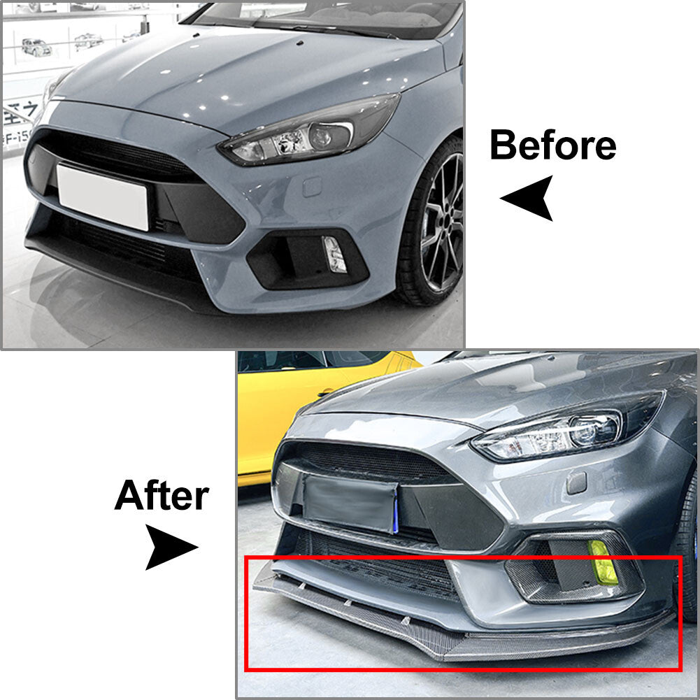 Front Bumper Spoiler Splitter Lip for Ford Focus RS MK3 2015-2018