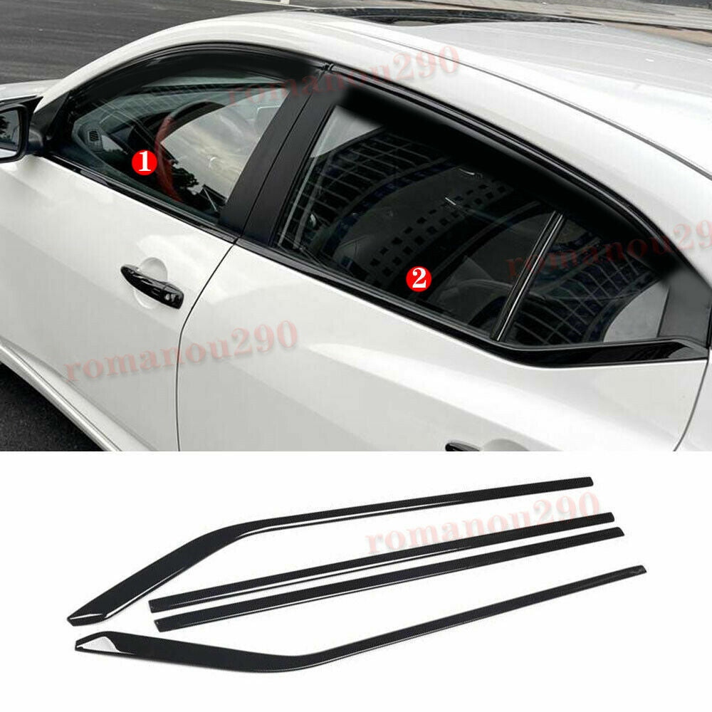 4Pcs for Nissan Sentra 2020-2022 Black Steel Car Window Bottom Strips Cover Trim