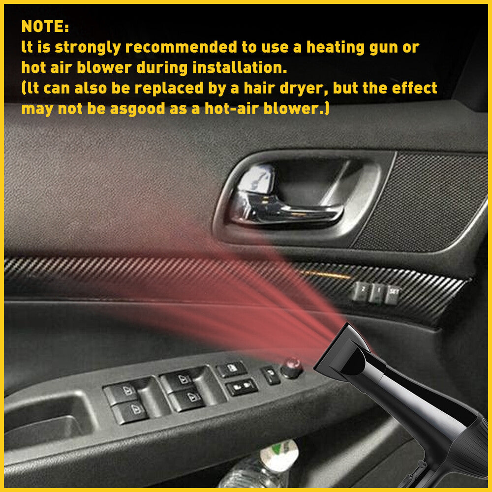 DIY 3D carbon fiber pattern interior decorative decals for Infiniti G25, G35, and G37
