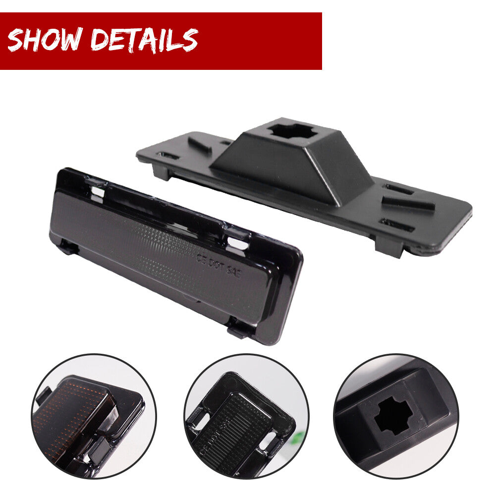 Smoked bumper side marker light housing 2-piece set for 1985-92 for Chevrolet Camaro (OEM)