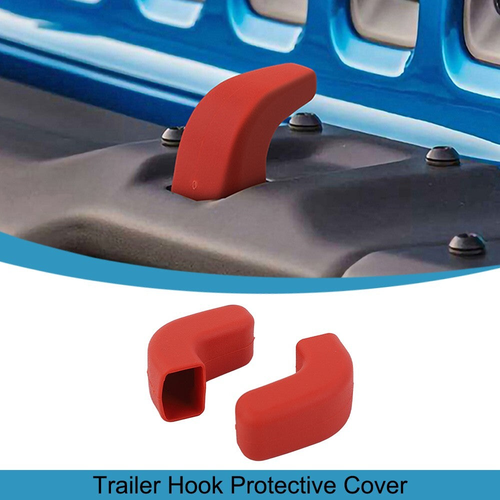 Red Front Bumper Trailer Hook Protection Sleeve Cover for Jeep for Wrangler JK JL JT