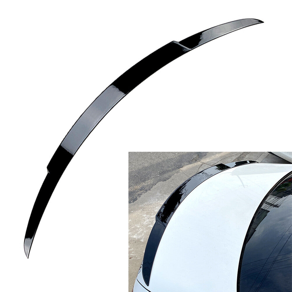 Rear Spoiler Lip Wing Fit for Benz C Class W205 C63 4 Door Sedan 2015-2021 Black Car