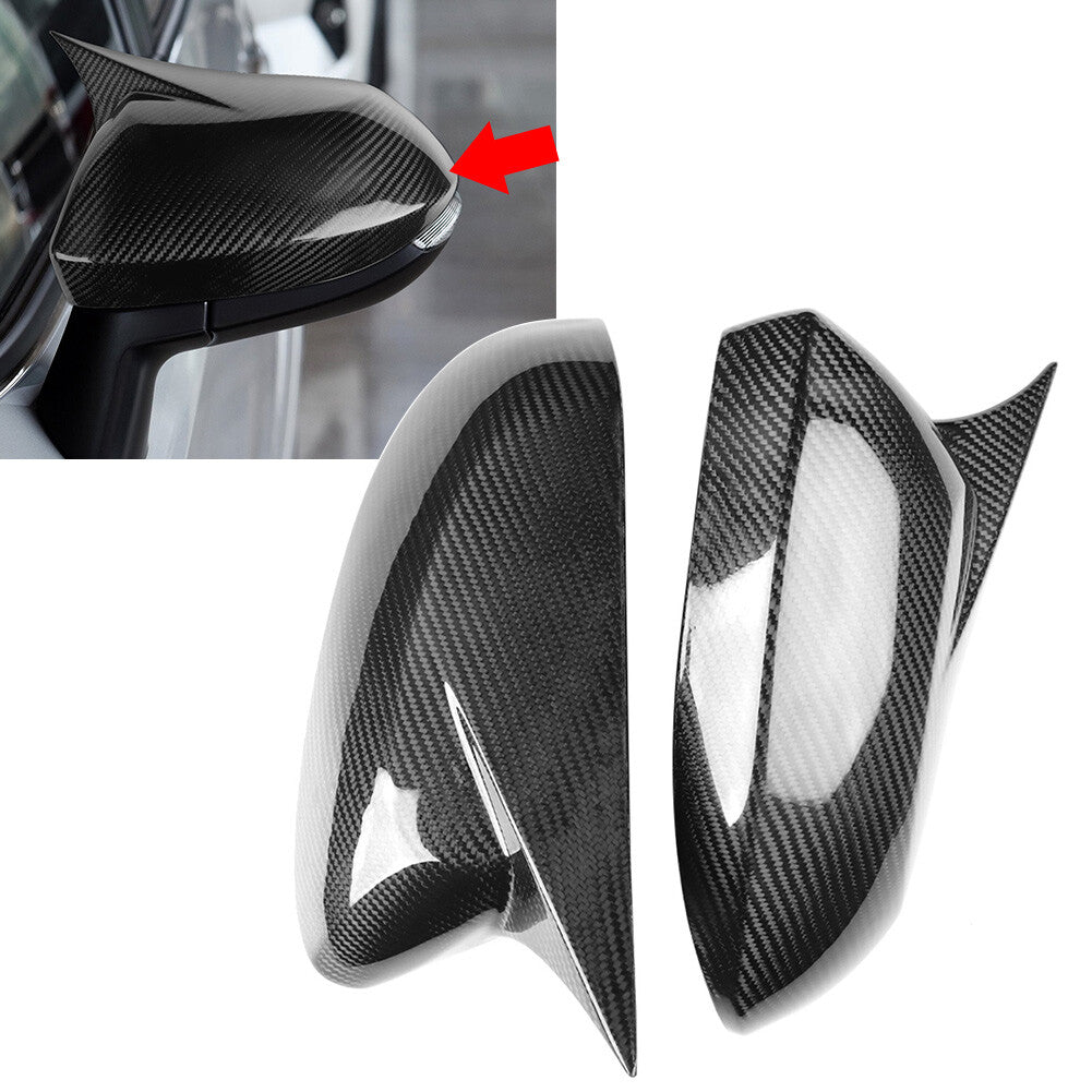 Carbon Fiber Black Rearview Mirror Cover Cap for Toyota for Corolla 2019-2025