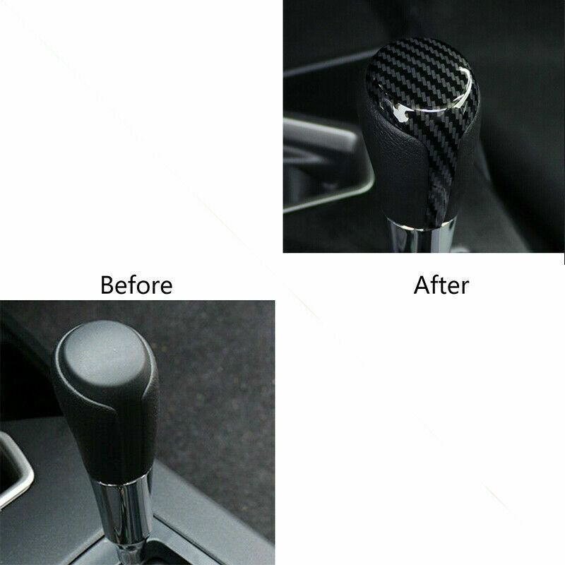 for Toyota for Corolla 2014-2018 Carbon Fiber Central Console Gear Shift Knob Trim