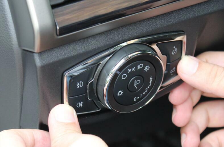 for Ford Mondeo Fusion 2013-2020 Chrome Steel Function Control Button Frame Trim