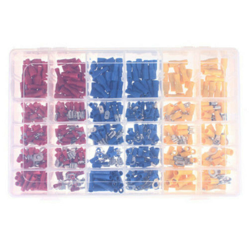 480pc Car Insulated Cable Connector Electrical Wire Assorted Crimp Terminals Kit