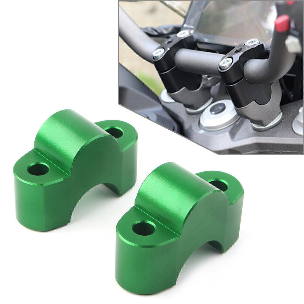 Handlebar Bar Risers Mount Bracket Clamp for KAWASAKI Z900RS 2018 2019-20 Green