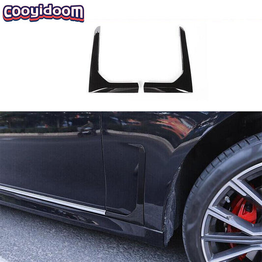 for BMW 7 Series G12 2020-2022 Black Front Side Door Fender Cover Trim 2PCS